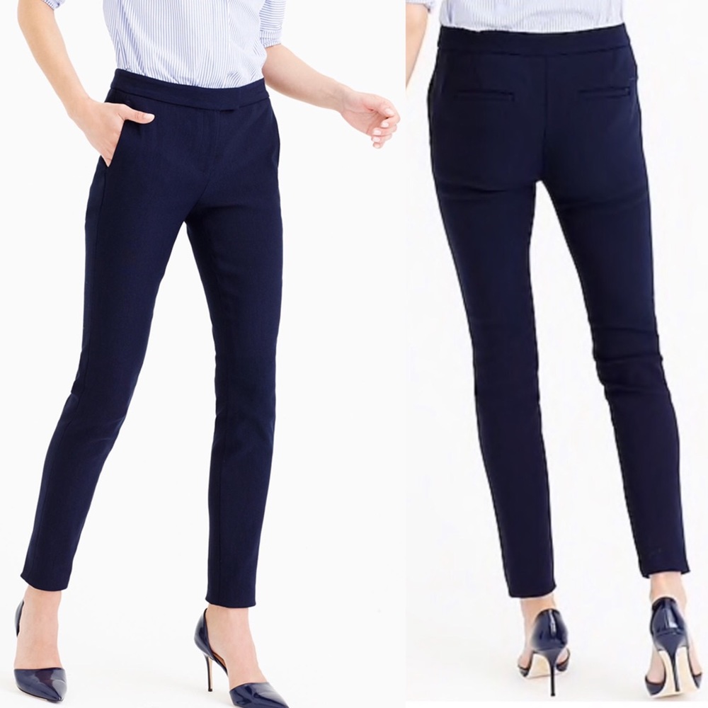 J. Crew Ryder Slim Fit Trouser Pants Navy Blue 2P